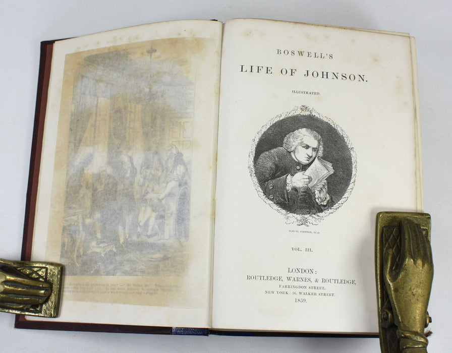 Boswell's Life of Johnson, Illustrated, 2 Volumes complete, Routledge, 1859-1863