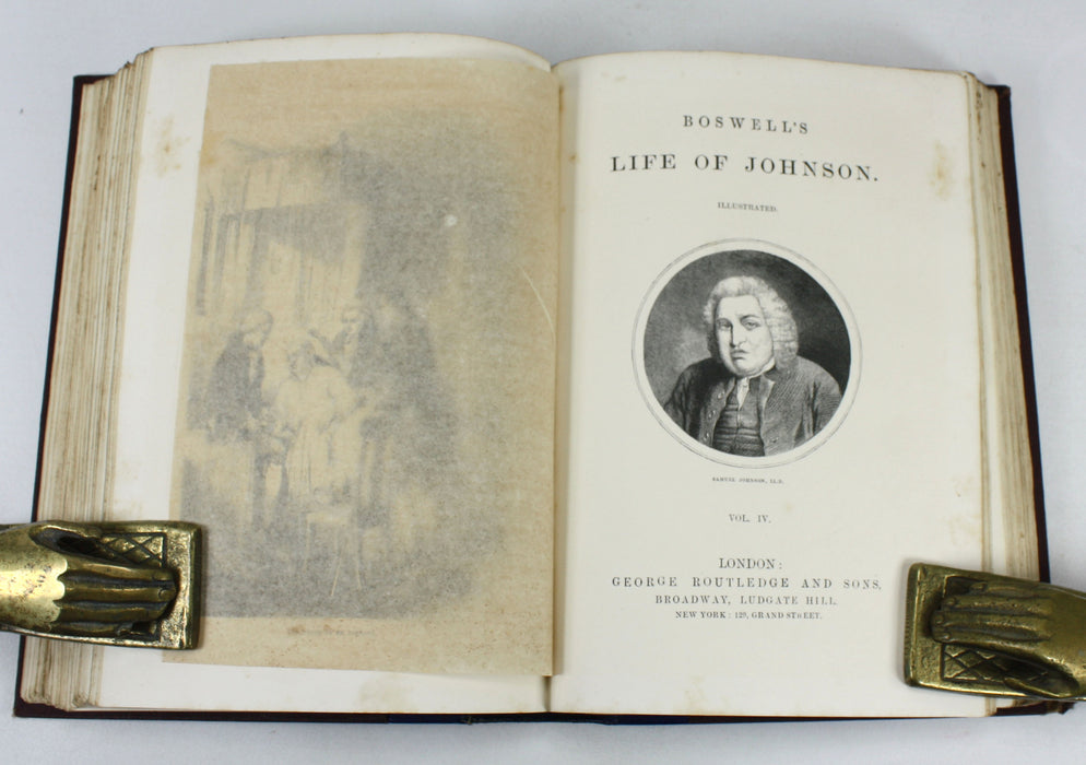 Boswell's Life of Johnson, Illustrated, 2 Volumes complete, Routledge, 1859-1863