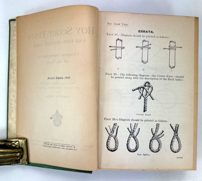 Boy Scout Tests and How to Pass Them, Boy Scouts Association and Robert E. Young, 1939