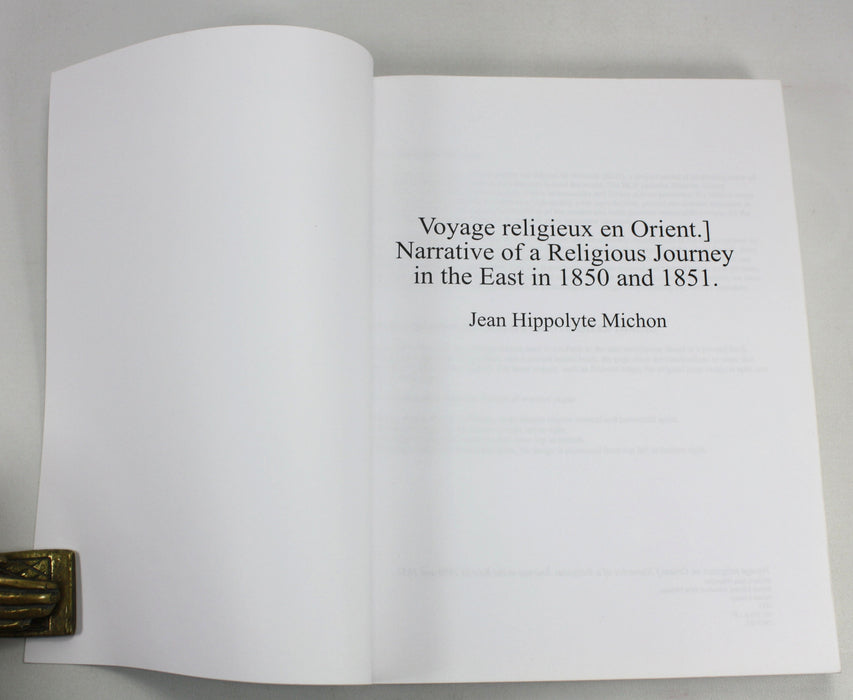 British Library; Voyage Religieux en Orient: Narrative of a Religious Journey in the East in 1850 and 1851, Jean Hippolyte Michon, facsimile of 1853 publication