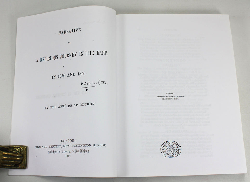 British Library; Voyage Religieux en Orient: Narrative of a Religious Journey in the East in 1850 and 1851, Jean Hippolyte Michon, facsimile of 1853 publication