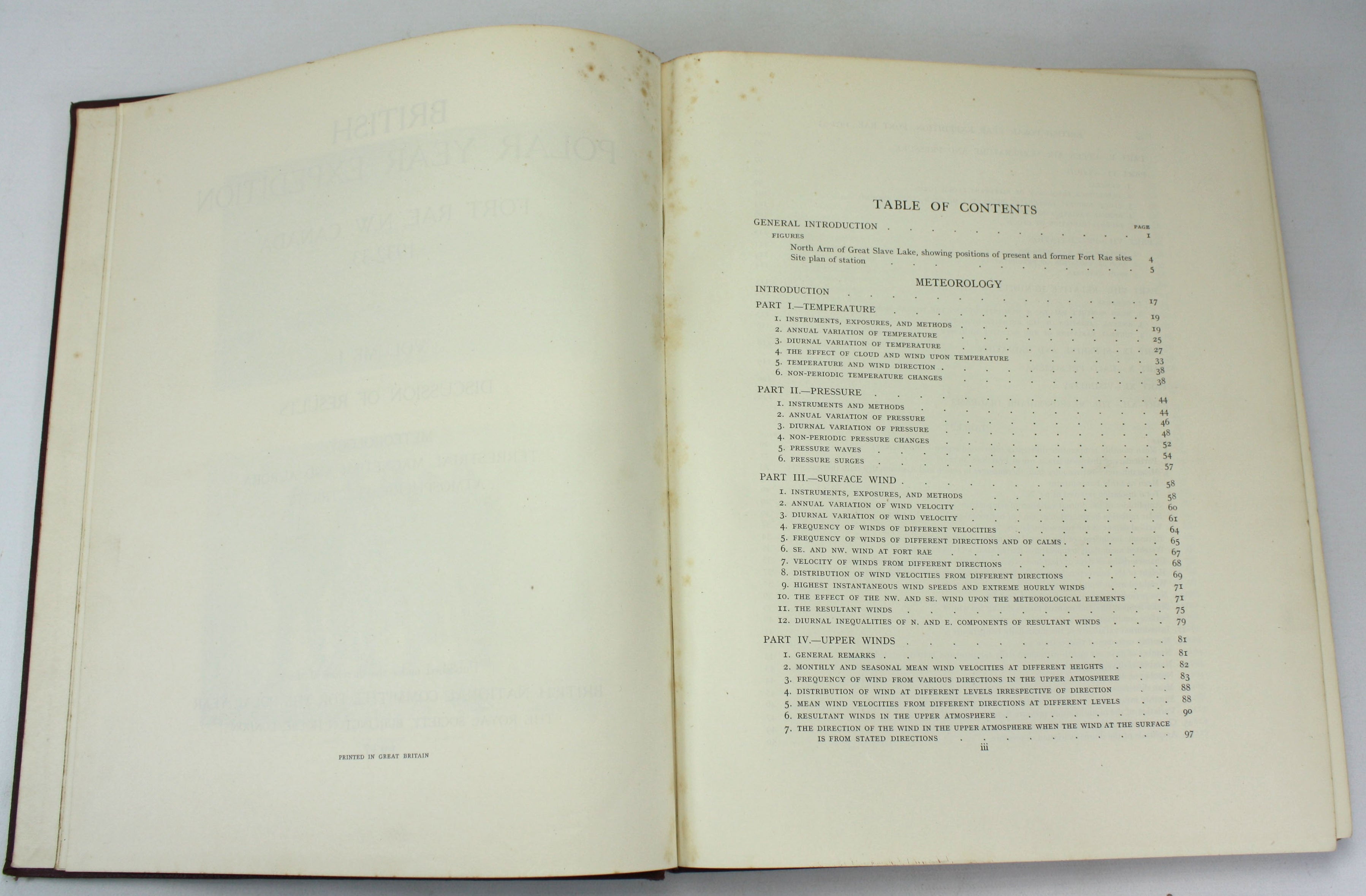 Fort Rae British Polar Year Expedition; Fort Rae, N.W. Canada, 1932-33, The Roy ...