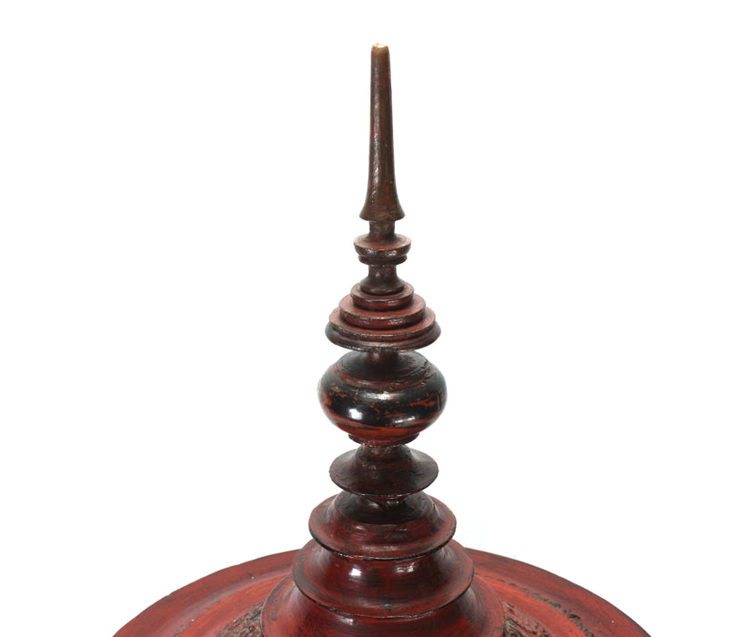 Burmese lacquerware offering vessel, known as hsun ok, 19th Century, 67.5cm high