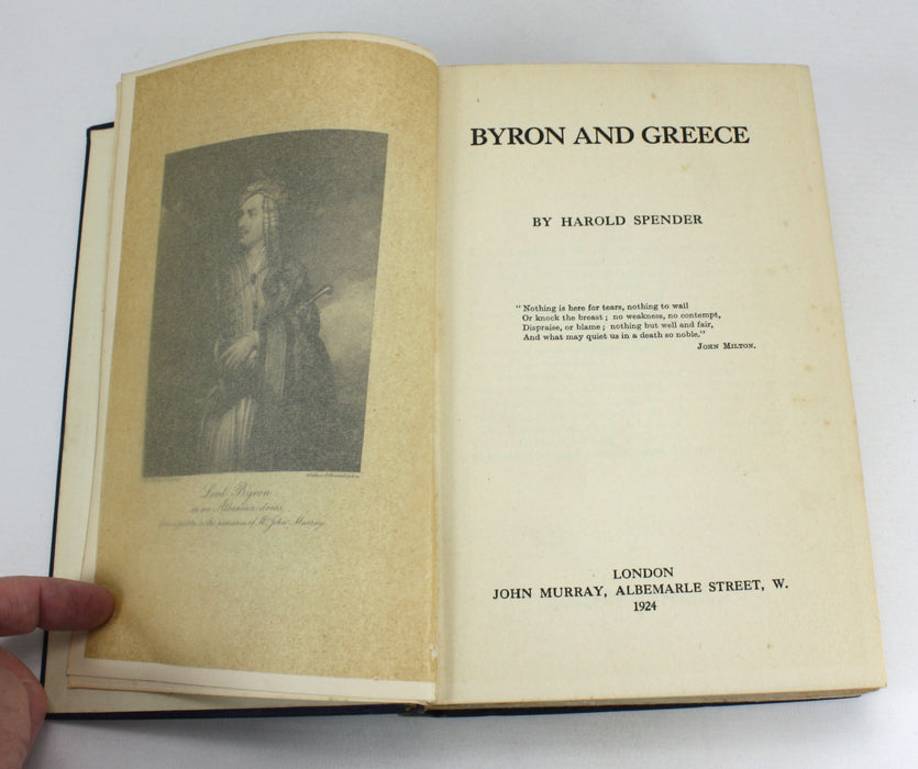 Byron and Greece, by Harold Spender, 1924