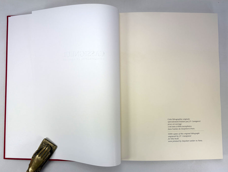 Cassigneul; Lithographe et Graveur 1965-1978. Preface by Roger Passeron & Jean Francois Josselin, Editions Andrew Sauret, Monte Carlo 1989