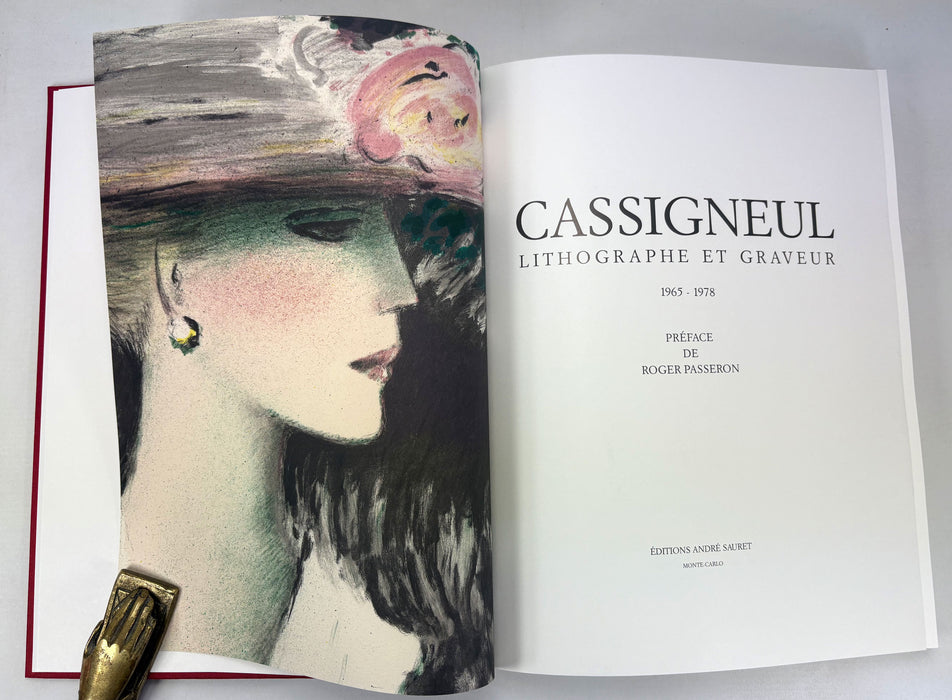 Cassigneul; Lithographe et Graveur 1965-1978. Preface by Roger Passeron & Jean Francois Josselin, Editions Andrew Sauret, Monte Carlo 1989