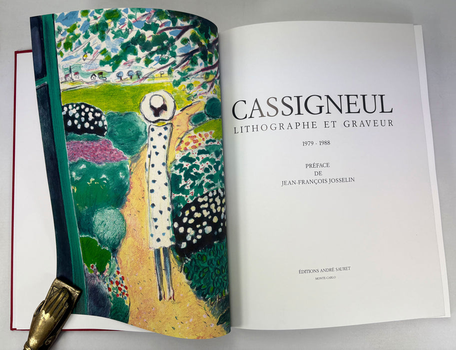 Cassigneul; Lithographe et Graveur 1965-1978. Preface by Roger Passeron & Jean Francois Josselin, Editions Andrew Sauret, Monte Carlo 1989