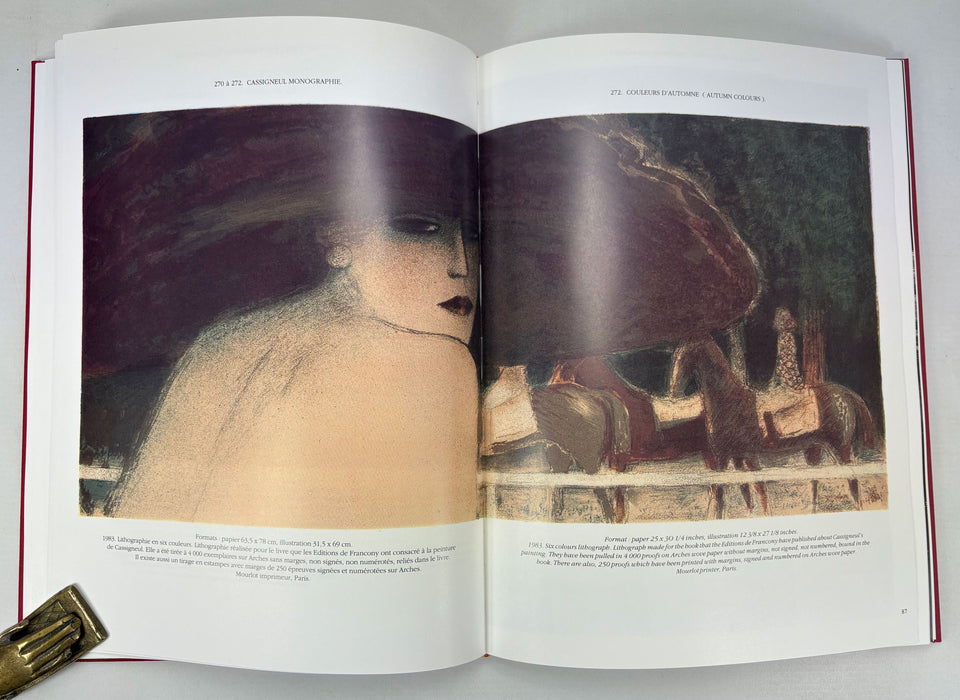 Cassigneul; Lithographe et Graveur 1965-1978. Preface by Roger Passeron & Jean Francois Josselin, Editions Andrew Sauret, Monte Carlo 1989