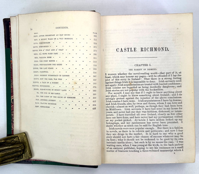 Castle Richmond. A Novel. By Anthony Trollope. Chapman & Hall, London, 1861