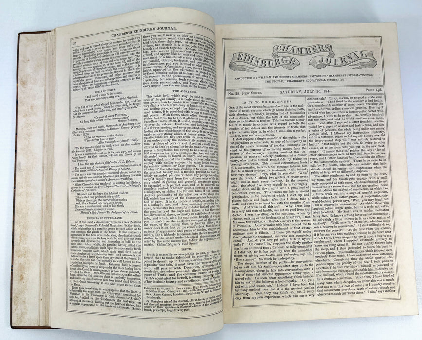 Chambers's Edinburgh Journal, William and Robert Chambers, Volume II, Nos. 27-52. July-December, 1844