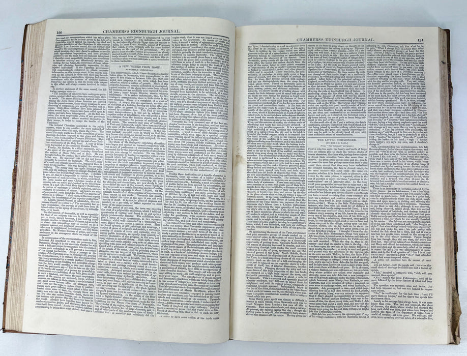 Chambers's Edinburgh Journal, William and Robert Chambers, 4 Volumes; VII, VIII, IX, and XI , Nos. 313-572. 1839-1943