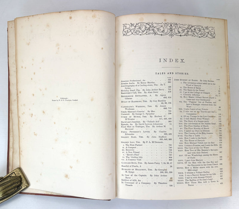 Chambers's Journal, December 1897 to November 1898, Volume I of the Sixth Series (including first serial appearance of John Buchan's historical novel John Burnet of Barns)