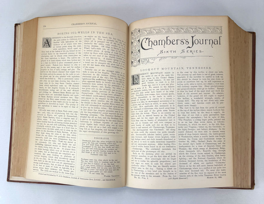 Chambers's Journal, December 1897 to November 1898, Volume I of the Sixth Series (including first serial appearance of John Buchan's historical novel John Burnet of Barns)
