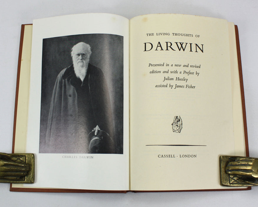 Charles Darwin; The Living Thoughts of Darwin, with Julian Huxley and James Fisher, 1958. Signed Presentation copy from Julian Huxley.
