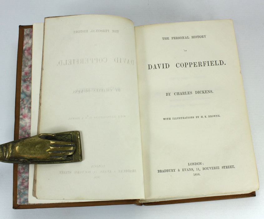 Charles Dickens; The Personal History of David Copperfield, Bradbury & Evans. First book edition, 1850.