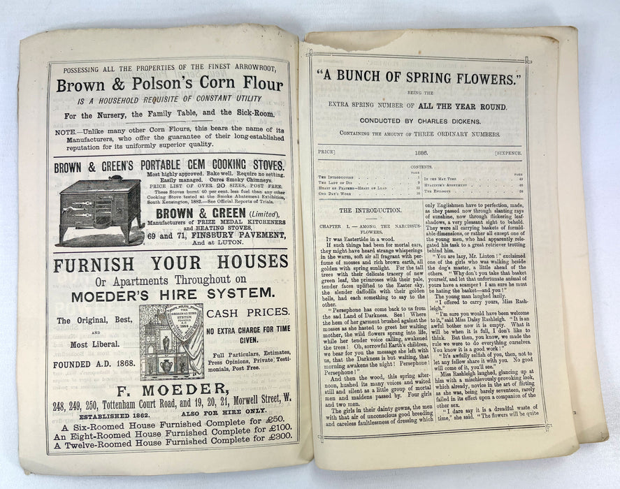 Charles Dickens; The Spring Extra Number of All The Year Round entitled "A Bunch of Spring Flowers", 1886