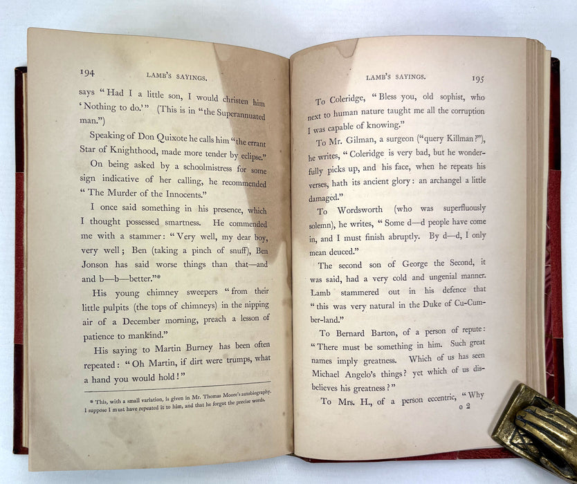 Charles Lamb; A Memoir. By Barry Cornwall. Edward Moxon, 1866