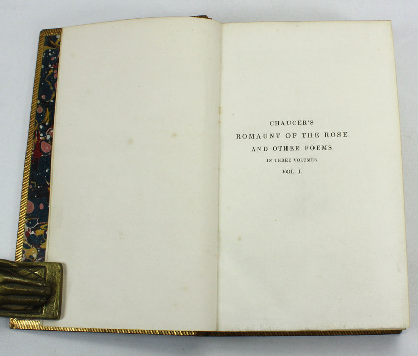 Chaucer's Romaunt of the Rose; Troilus and Creseide and The Minor Poems, with Life of the Poet by Sir Harris Nicolas, 1846