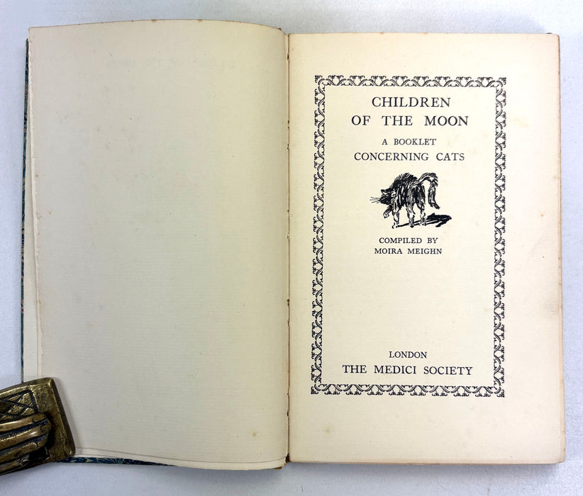 Children of the Moon; A booklet Concerning Cats, Moira Meighn, Medici Society, 1929
