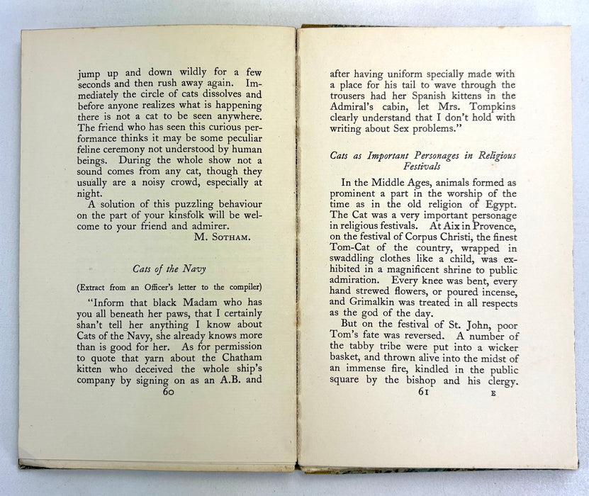 Children of the Moon; A booklet Concerning Cats, Moira Meighn, Medici Society, 1929