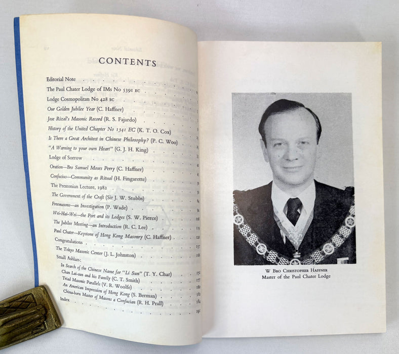 China and Hong Kong Freemasonry; Chater-Cosmo Transactions; Masonic Records of the Far East 1982-1991 & Pamphlets