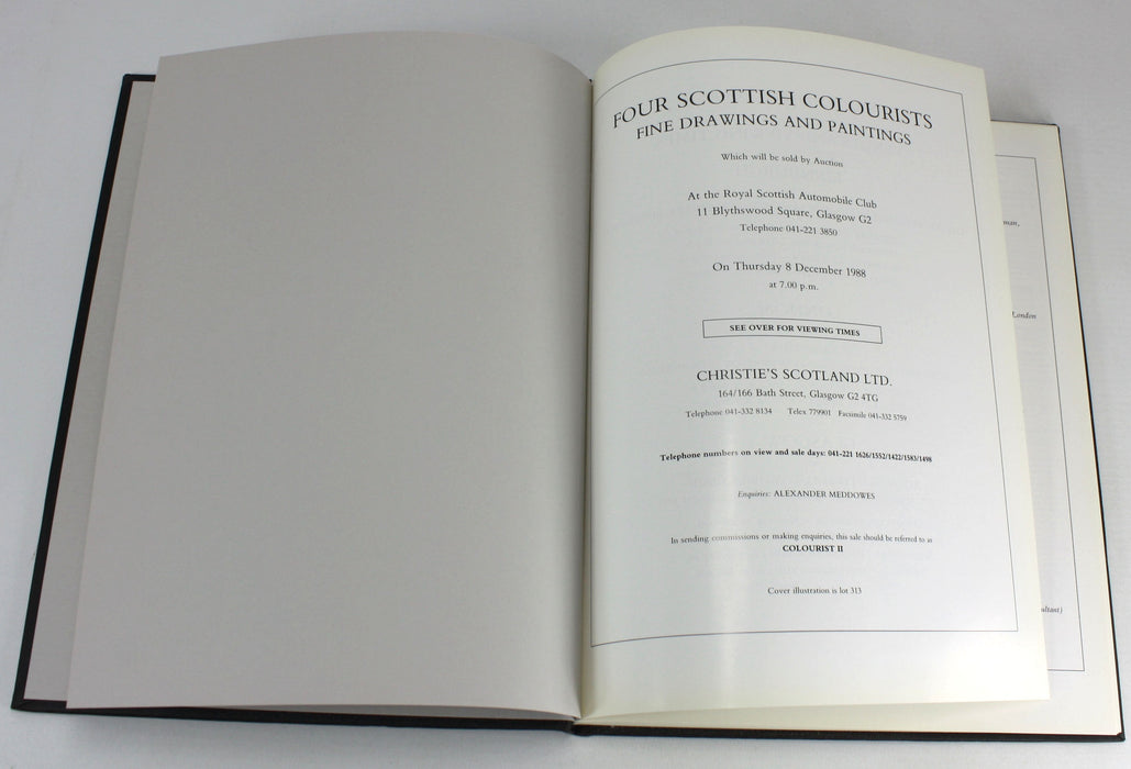 Christie's Scotland; Four Scottish Colourists, Thursday 8 December 1988