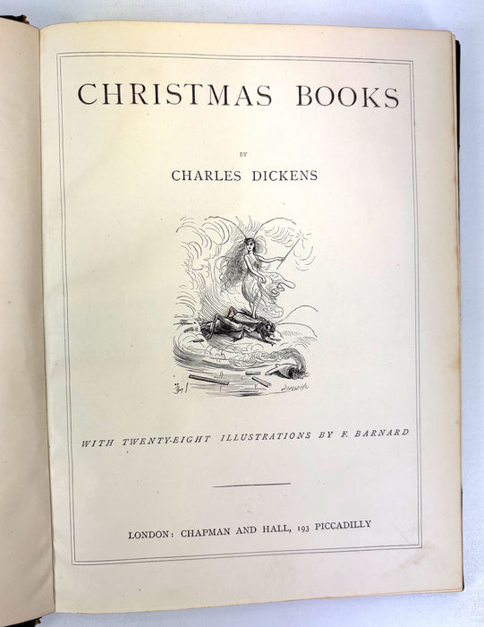 Christmas Books by Charles Dickens. With Twenty-Eight Illustrations by F. Barnard. Chapman and Hall c. 1880.