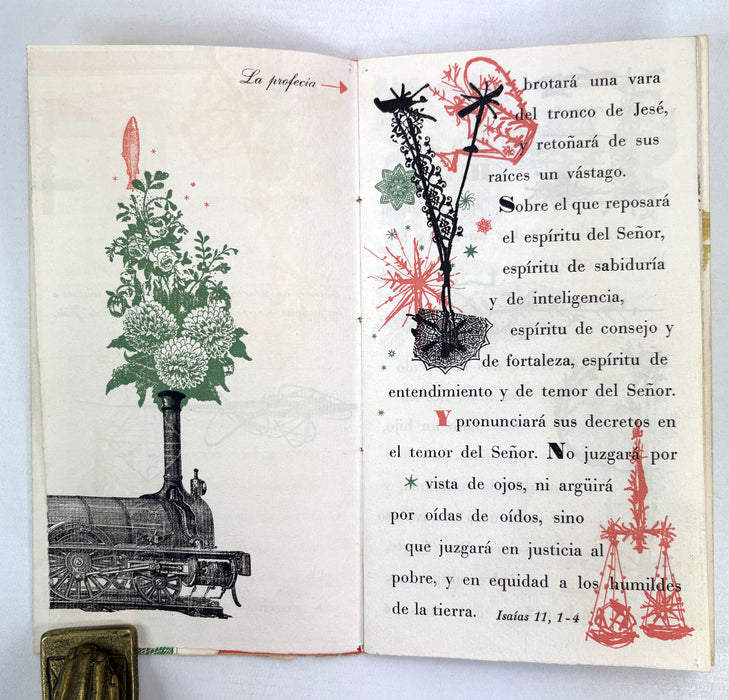 Christmas Greetings 'Plaqueta' booklet issued by R. Giralt Miracle, Instituto de Arte Gráfico, Spain, 1957