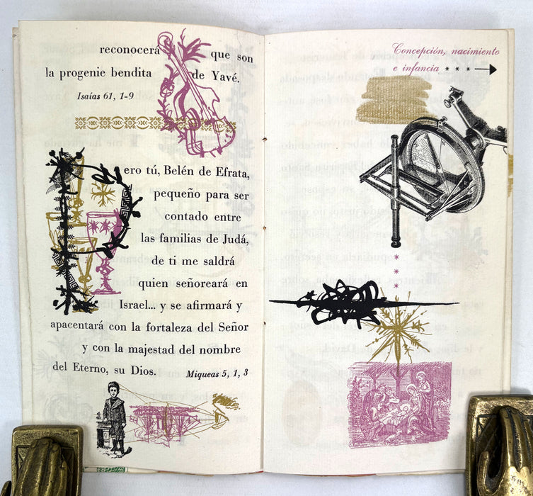 Christmas Greetings 'Plaqueta' booklet issued by R. Giralt Miracle, Instituto de Arte Gráfico, Spain, 1957