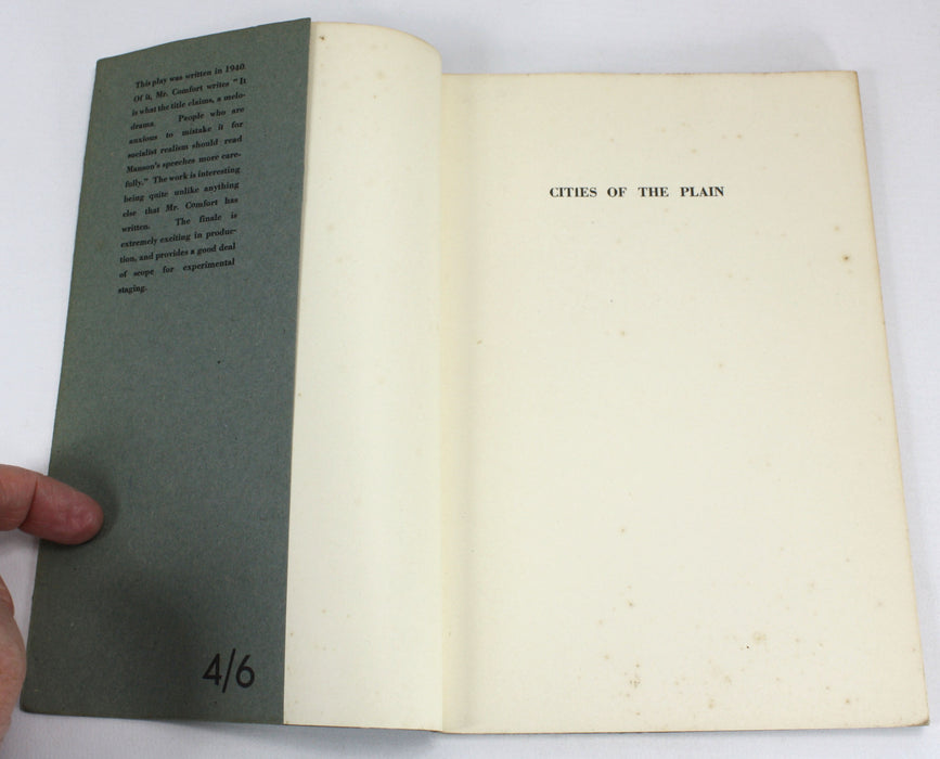 Cities of the Plain, Alex Comfort, Grey Walls Press, 1943