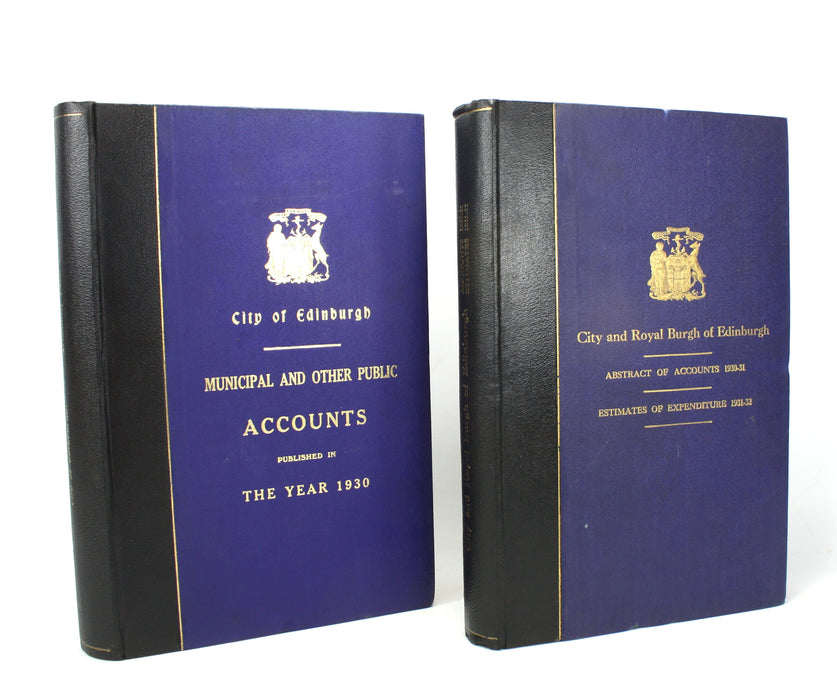 City of Edinburgh; Municipal and Other Public Accounts Published in the Years 1912-1932. 9 Volume Set.