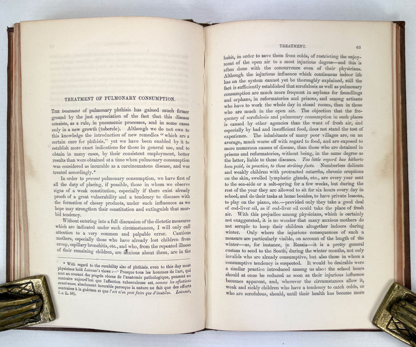 Clinical Lectures on Pulmonary Consumption, Felix Von Niemeyer, translated from C. Baeumler, 1870
