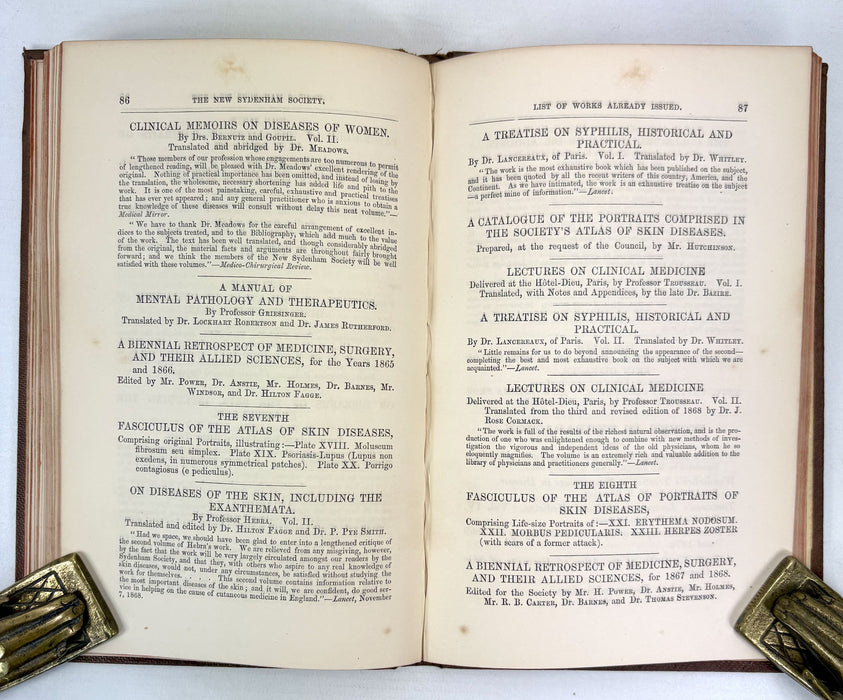 Clinical Lectures on Pulmonary Consumption, Felix Von Niemeyer, translated from C. Baeumler, 1870