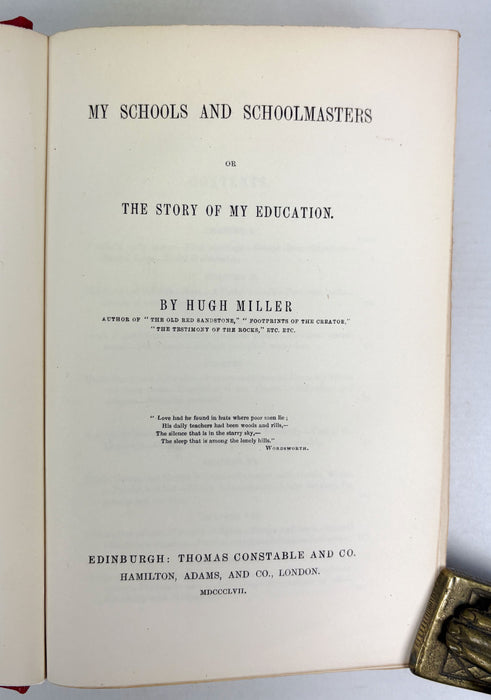 Collected Works of Hugh Miller, 5 uniform volumes, Thomas Constable, Edinburgh, 1857-1858