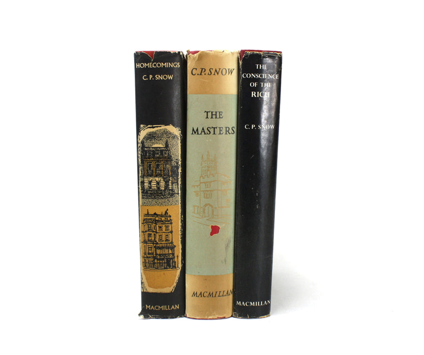 Collection of C.P. Snow first editions; Homecomings, The Master, The Conscience of the Rich