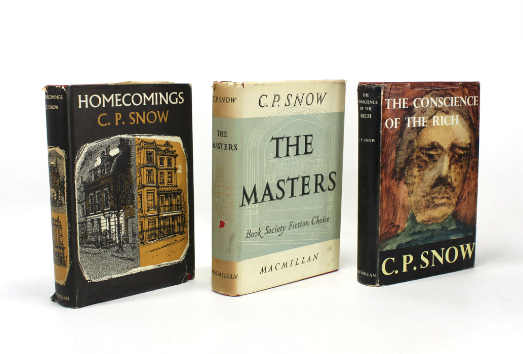 Collection of C.P. Snow first editions; Homecomings, The Master, The Conscience of the Rich