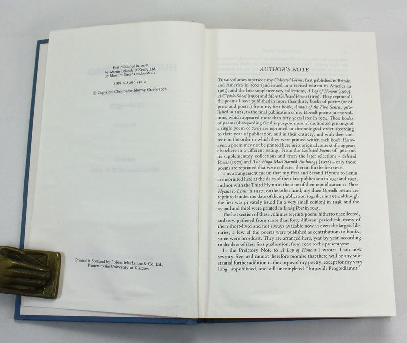 Complete Poems 1920-1976, Hugh MacDiarmid, 2 Volume set, 1978