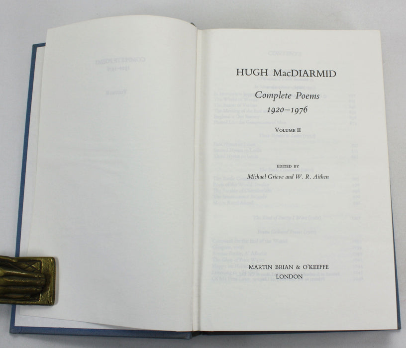 Complete Poems 1920-1976, Hugh MacDiarmid, 2 Volume set, 1978