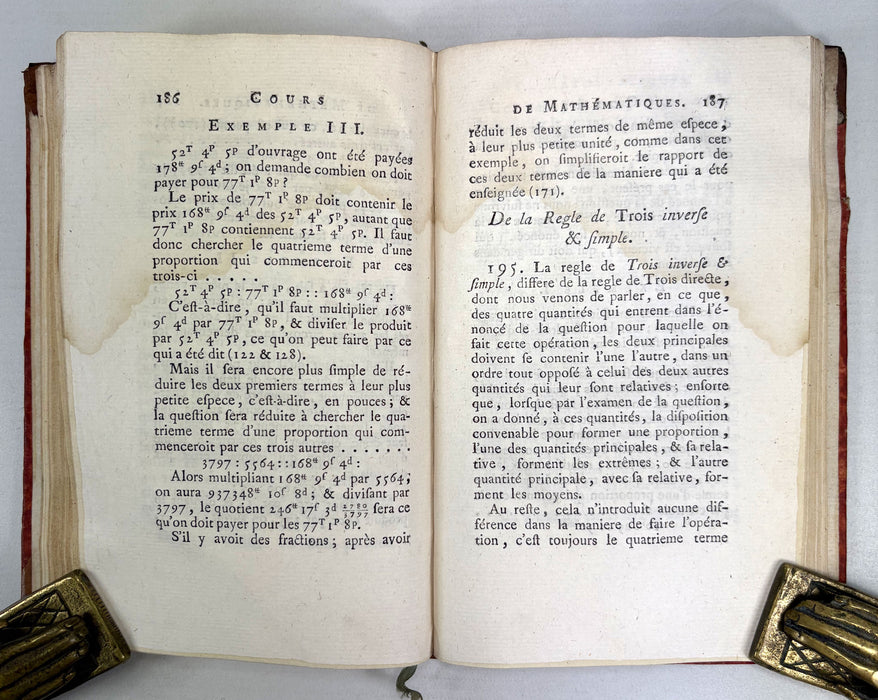 Cours de Mathematiques, a l'Usage des Gardes du Pavillon et de la Marine, Bezout, 1768-1789