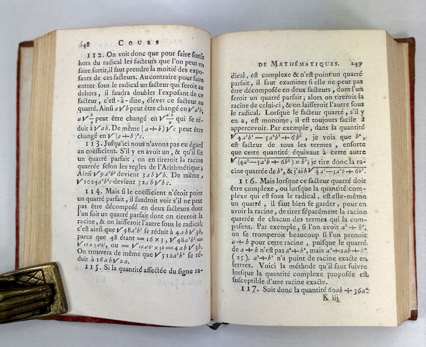 Cours de Mathematiques, a l'Usage des Gardes du Pavillon et de la Marine, Bezout, 1768-1789