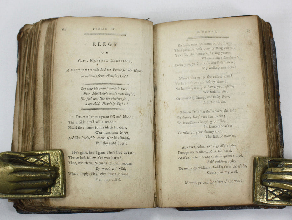 Crerar's Edition of Burns' Poems, With His Life and Character, In Two Volumes, 1802 Kirkcaldy edition