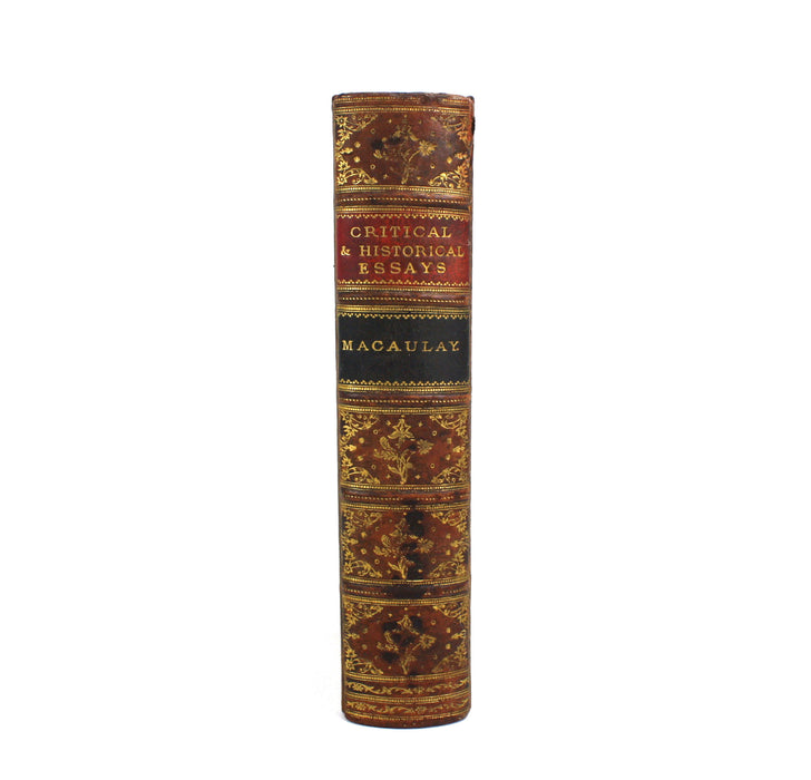 Critical and Historical Essays Contributed to 'The Edinburgh Review' by Lord Macaulay, 1883, Riviere binding.