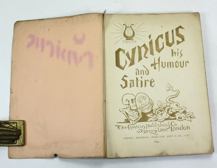 Cynicus (Martin Anderson); Cynicus - His Humour and Satire, 1894