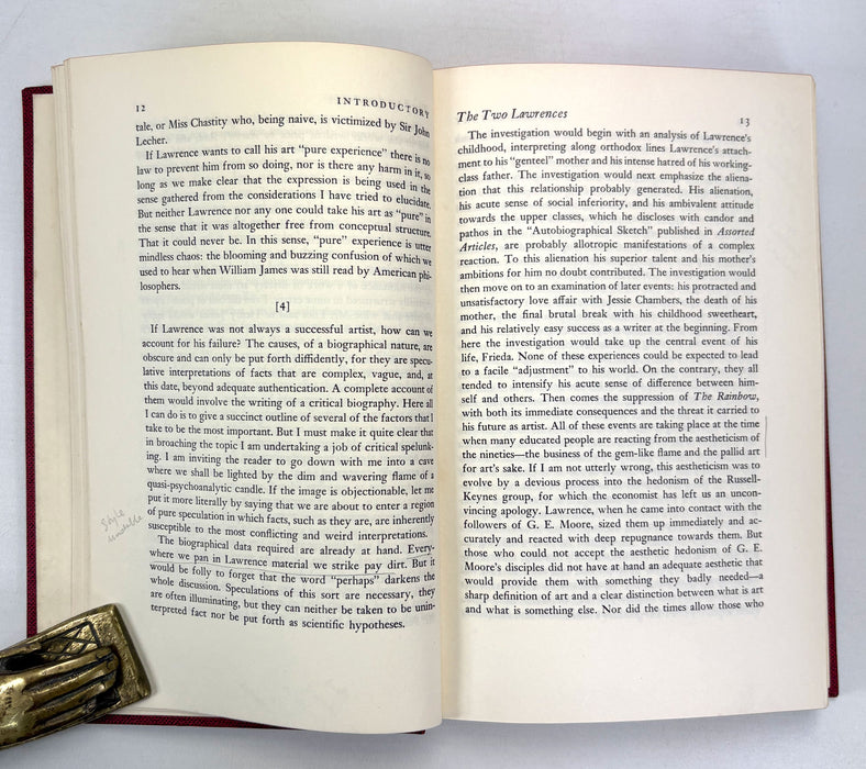 D.H. Lawrence; The Failure and Triumph of Art, by Eliseo Vivas, George Allen and Unwin, 1961, Review Copy