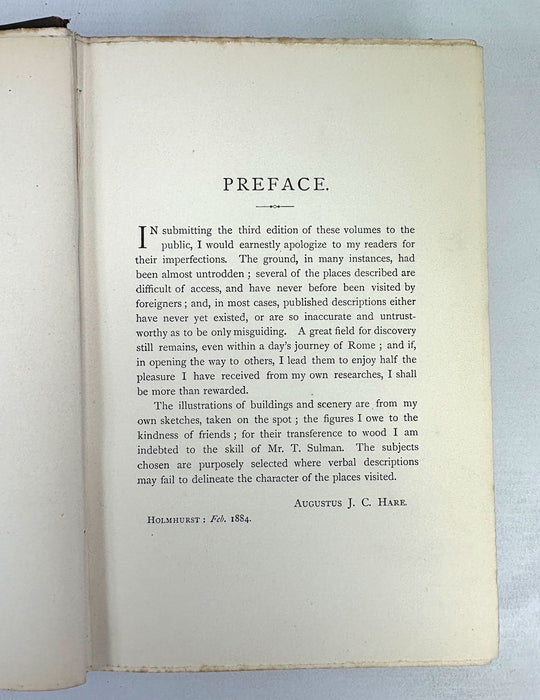 Days Near Rome, Augustus J.C. Hare, in Two Volumes, 1884