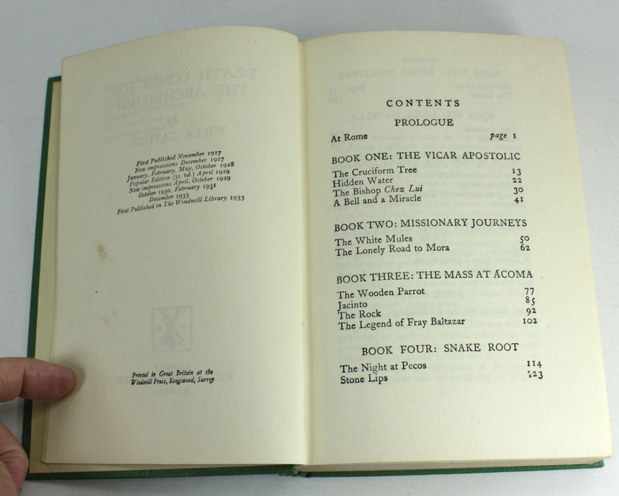 Death Comes for the Archbishop, Willa Cather, 1933