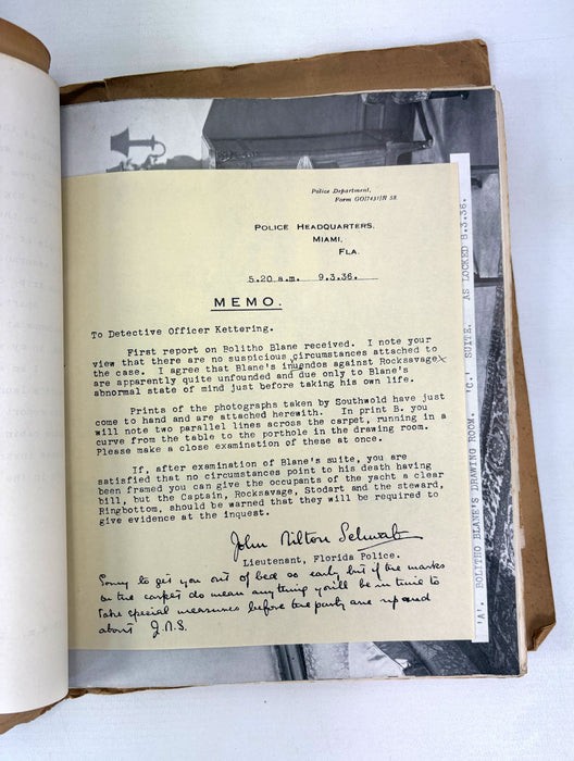 Dennis Wheatley; Murder Off Miami; 1936 first edition dossier, 1979 facsimile, and 1986 book publication