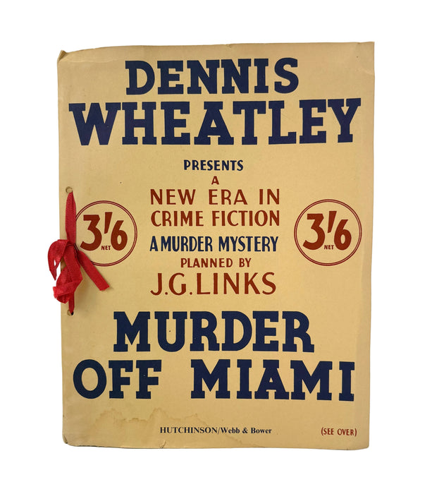 Dennis Wheatley; Murder Off Miami; 1936 first edition dossier, 1979 facsimile, and 1986 book publication