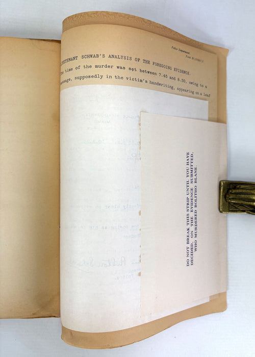 Dennis Wheatley; Murder Off Miami; 1936 first edition dossier, 1979 facsimile, and 1986 book publication