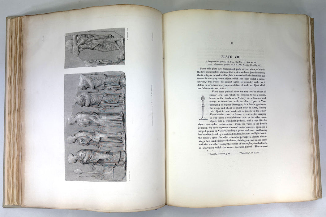 Description of the Collection of Ancient Marbles in the British Museum; With Engravings / Engravings from the Ancient Marbles – Parts VIII (Parthenon Frieze, 1839) & X (Townley Collection, 1845), folio, edited by Edward Hawkins.